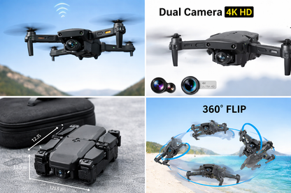 🚁 Drone 4K HD Double Caméra – RC E88