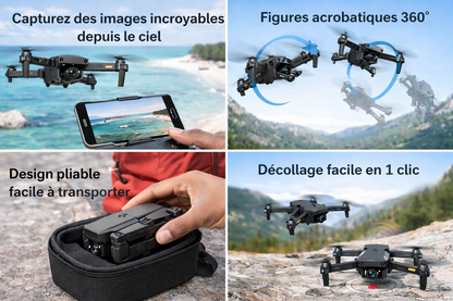 🚁 Drone 4K HD Double Caméra – RC E88