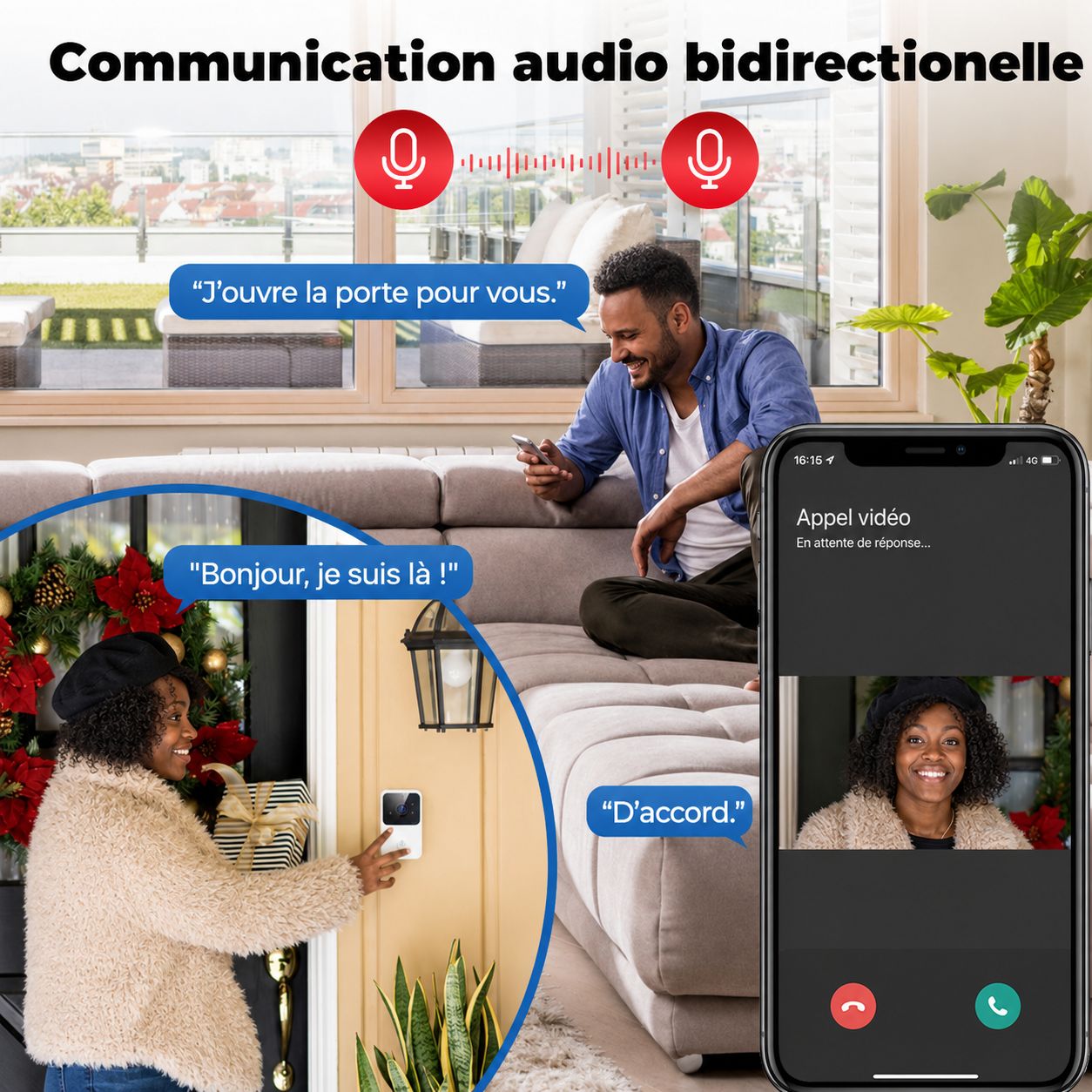 Sonnette maison avec Camera vidéo